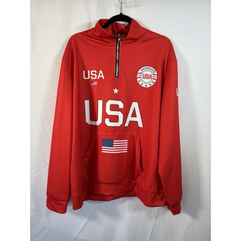 Team USA shirt warm-up 1/4 zip heavey‎